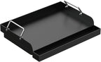 Nonstick Grill Griddle for Most Gas Grill 17" x 13" Universal Flat Top Cooking Plate Insert for Charcoal/Gas/Electric Oven with Grease Groove and Removable Handles