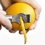 NewlineNY Stainless Steel Kitchen Tools: Zester Grater with Channel Knife, Apple Cupcake Corer, Fruit and Melon Scooper, Fruit & Veggie cutting knife, 4 Pcs Set