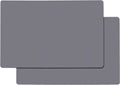 Silicone Mats for Kitchen Counter, Thicker 0.06", 25 x 17 inches Multipurpose Table Mat, Silicone Pad Desk Work Mat, Nonstick Nonskid Heat-Resistant Pad, Placemat, Dark Gray, 2PCS