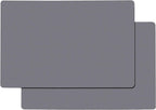 Silicone Mats for Kitchen Counter, Thicker 0.06", 25 x 17 inches Multipurpose Table Mat, Silicone Pad Desk Work Mat, Nonstick Nonskid Heat-Resistant Pad, Placemat, Dark Gray, 2PCS