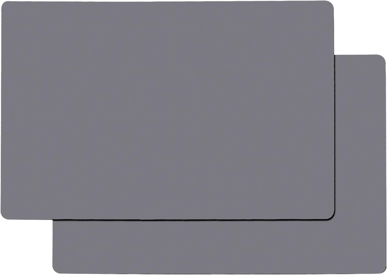 Silicone Mats for Kitchen Counter, Thicker 0.06", 25 x 17 inches Multipurpose Table Mat, Silicone Pad Desk Work Mat, Nonstick Nonskid Heat-Resistant Pad, Placemat, Dark Gray, 2PCS