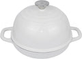 Dutch Oven for Bread Baking Bread Oven for Sourdough Bread Baking, Enameled Cast Iron Dutch Oven Pot with Lid 5 qt Cast Iron Bread Pan, White