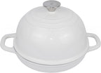 Dutch Oven for Bread Baking Bread Oven for Sourdough Bread Baking, Enameled Cast Iron Dutch Oven Pot with Lid 5 qt Cast Iron Bread Pan, White