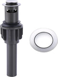 ALEASHA Bathroom Sink Drain with Overflow Vessel Sink Stopper,Pop Up Drain for Bathroom Sink Pop Up Drain Stopper for Hair Catcher,Chrome