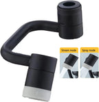 1080° Rotating Faucet Extender Aerator,Solid Brass Universal Splash Filter Faucet, Big Angle Swivel Faucet Aerator Sink Attachment,Dual-function 2-Flow Sprayer,Matte Black…