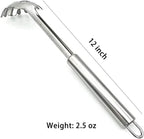 2-Piece Spaghetti Set, Stainless Steel Pasta Server & Tongs, Heat Resistant, 12 Inch