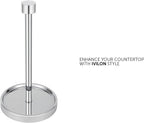 Ivilon Countertop Paper Towel Holder - Modern End Cap Minimalist Design - Color Chrome