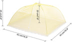 uxcell 3 Pcs Large and Tall Food Covers 17" Mesh Food Covers for Outdoors Collapsible Food Protector Covers Tent for Parties Outdoor Picnics BBQs, Yellow