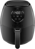 CHEFMAN Small Air Fryer Healthy Cooking, 3.6 Qt, User Friendly, Nonstick, Digital Touch Screen, Dishwasher Safe Basket, w/ 60 Minute Timer & Auto Shutoff, Matte Black, Cookbook Included