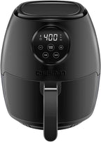 CHEFMAN Small Air Fryer Healthy Cooking, 3.6 Qt, User Friendly, Nonstick, Digital Touch Screen, Dishwasher Safe Basket, w/ 60 Minute Timer & Auto Shutoff, Matte Black, Cookbook Included