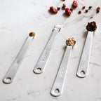2Pack Mini Measuring Spoons Set, Small Stainless Steel Teaspoon for Cooking and Baking, Suitable for Tiny Amount of Dry or Liquid Ingredients and Spices (1/8, 1/16, 1/32, 1/64 tsp)