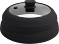 Microwave Splatter Cover for Food Collapsible Glass Microwave Cover Silicone Splatter Guard Dishwasher Safe Splatter Lid for Plates, Bowls, Pots & Stovetop Cooking 11.8" Black
