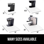 GORILLA GRIP Silicone Coffee Mat, Espresso Drink Bar Station Accessories, Use Under Machine, Waterproof Heat Resistant Multi-Use Dish Drying Mats, Stays in Place, Kitchen Home Decor, 11.5x18.5, White