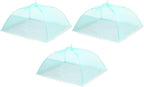 uxcell 3 Pcs Large and Tall Food Covers 17" Mesh Food Covers for Outdoors Collapsible Food Protector Covers Tent for Parties Outdoor Picnics BBQs, Light Green