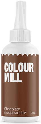 Colour Mill Chocolate Drip Easy-Melt Drizzle for Desserts, 125 Grams Chocolate