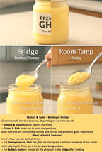 Premium Gourmet Clarified Butter - Natural & Pure Grass-Fed Ghee for Energy, Gut, and Immune Health Support - Versatile Healthy Cooking for Spreading, Baking & Sauteing 2- lbs (32Oz - Natural Ghee)