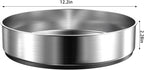 VAEHOLD Pantry Cabinet Lazy Susan Stainless Steel Black Spice Rack Turntable - Decorative Trays Storage Containers Organizer for Kitchen Cabinet, Snacks, Bathroom (12 inches)
