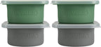 Stackable Silicone Artisan Pizza Dough Proofing Proving Containers with Air-tight Lids-4pack-500ml Volume for 250g Dough Ball (2green+2Space Grey)