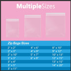 iMailer - 1000 Pcs- 12" x 15" Large Plastic Zip Poly Bags- Clear Zip Storage Bag for Clothing, T-Shirts, Pants