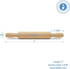 Wooden Mini Rolling Pin, 7 Inches Long, Pack of 50, Perfect for Fondant, Pasta, Baking in the Kitchen, Play-doh, Crafting and Imaginative Play, by Woodpeckers
