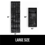 GORILLA GRIP Over the Door Shoe Organizer, 24 Large Breathable PVC Pockets, Space Saving Hanging Storage Holder, Closet Rack Hanger Holds Up to 40 lbs, Hangs on Closets for Shoes 2 Pack, Black