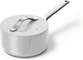 Caraway Nonstick Ceramic Sauce Pan with Lid (1.75 qt) - Non Toxic, PTFE & PFOA Free - Oven Safe & Compatible with All Stovetops (Gas, Electric & Induction) - Gray