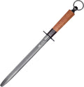 MITSUMOTO SAKARI 10 Inch Flat Honing Rod, Japanese High Carbon Honing Steel (Sourwood Handle)