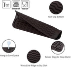 Silicone Dish Drying Mat for Multiple Usage,Easy clean,Eco-friendly,Heat-resistant Silicone Mat for Kitchen Counter or Sink,Refrigerator or Drawer Liner Coffee S 12 inches x 6 inches