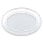 Amazon Basics Melamine (Plastic )Oval Platter Narrow Rim, 6 Piece Set, 13 in x 9.75 in, White (Previously AmazonCommercial brand)