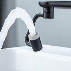 1080° Rotating Faucet Extender Aerator,Solid Brass Universal Splash Filter Faucet, Big Angle Swivel Faucet Aerator Sink Attachment,Dual-function 2-Flow Sprayer,Matte Black…