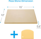 Unicook Pizza Stone, Heavy Duty Cordierite Pizza Pan for Oven and Grill, Thermal Shock Resistant Baking Stone for Bread, 15 X 12 Inch Rectangular, 6.6 lbs