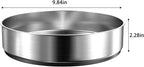 VAEHOLD Pantry Cabinet Lazy Susan Stainless Steel Black Spice Rack Turntable - Decorative Trays Storage Containers Organizer for Kitchen Cabinet, Snacks, Bathroom (10 inches)