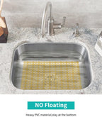 Bligli 2-Pack Kitchen Sink Mat: PVC Eco-Friendly Adjustable Sink Protector | Sink liner Pad | Dish Drying Mats, Easy to Clean & DIY Cut | 15.7 x 11.8 inch (Brown)