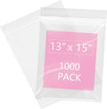 iMailer - 1000 Pcs- 13" x 15" Zip Bags- 2 Gallon Zip Bags- Clear Resealable Zip Poly Bag 2 Mil for Clothing, T-Shirts, Pants, Storage