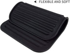 Smithcraft Silicone Trivets Mats for Hot Dishes and Hot Pots, Hot Pads for Countertops, Tables, Pot Holders, Spoon Rest Small Drying Mats Set of 2 Color Black