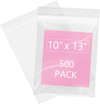 iMailer - 500 Pcs- 10" x 13" Clear Zip Bags - Reclosable Plastic Zip Poly Bags 2 Mil for Prints, Photos, Documents, Clothing, T-Shirt