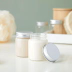 Juvale Mini Glass Spice Jars with Lids - 1.7 oz, Clear Art Deco, 5-Pack - Glass Craft Jars with Lids for Spices, Jams & Crafts