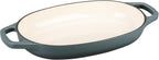 Enameled Cast Iron Dutch Oven Pot with Lid, Oval Dutch Oven for Bread Baking, Bread Oven for Homemade Sourdough Bread Baking, 5qt, Slateblue