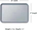 Caraway Nonstick Ceramic Small Baking Sheet Duo (9x13”) – Non-Toxic, PTFE & PFOA Free – Oven Safe – Aluminized Steel Core – Mini Sheet Pan for Baking, Roasting & More - Cream