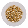 Edible Bright Gold Sugar Pearls Candy Sprinkles 120G/ 4.23Ounce Baking Cake Sprinkles Cupcake and Cake Topper Cookie Decorations Wedding Party Valentines Halloween Christmas Supplies