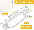 Butter Slicer Cutter for Single Stick Butter, 17 Stainless Steel Wires for Portion Control, 50PCS Baking Paper Included, for Cheese, Egg, Fruit, and Soft Foods, Easy Cleaning, Home Baking or Serving