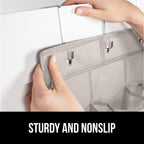 GORILLA GRIP Over the Door Shoe Organizer, 24 Large Breathable Mesh Pockets, Space Saving Hanging Storage Holder, Closet Rack Hanger Holds Up to 40 lbs, Hangs on Closets for Shoes, Accessories, Linen