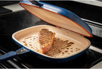 Mundial 12-Inch Take-A-Part Double Skillet – Nonstick Ceramic Coated Frying Pan for All Stovetops (Gas, Electric, Induction, Ceramic) – Dishwasher Safe with Extra Silicone Seal