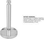 Ivilon Countertop Paper Towel Holder - Steady and Easy Tear - Fits All Paper Towel Rolls - Chrome