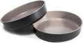 9.5 Inch Round Cake Pan Set of 2,Cast Aluminum Bakeware Ceramic Nonstick Oven and Dishwasher Safe(Black)