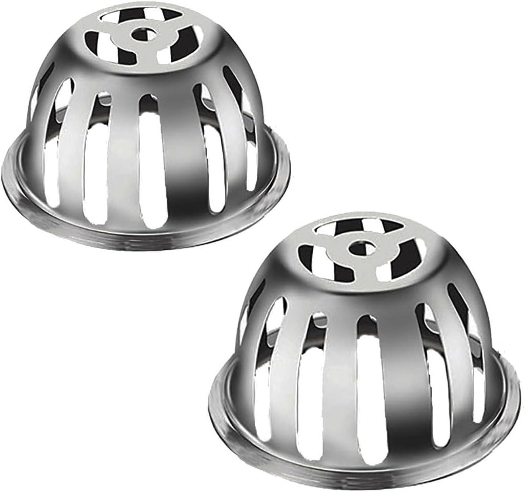 SUS304 Stainless Steel Roof Dome Drain Cover Strainer Anti-Clogging Atrium Grate 2pcs/pk (Φ: 3.5 inch)