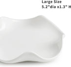 Spoon Rest for Stove Top, 5.2" Ceramic Spoon Holder for Kitchen Countertop, Coffee Spoon Rest, Large Cooking Spatula Holder for Spoons, Ladles or Tongs, Housewarming, Christmas Gifts, White