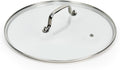 12 IN Glass Lid with Stainless Steel Handle for Frying Pan, Tempered Replacement Cover Compatible for Skillets, Round Cast Iron, Cast Aluminium, Stainless Steel Pans & Pots (297mm-312mm)