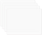 Silicone Placemats, Food-Grade Non-Slip Waterproof, Dining, Stain Resistant, Countertop Protector, Kitchen Counter Mat, Heat Resistant, Baking mat Dishwasher Safe (15.7x11.8Inch-4pack, Translucent)