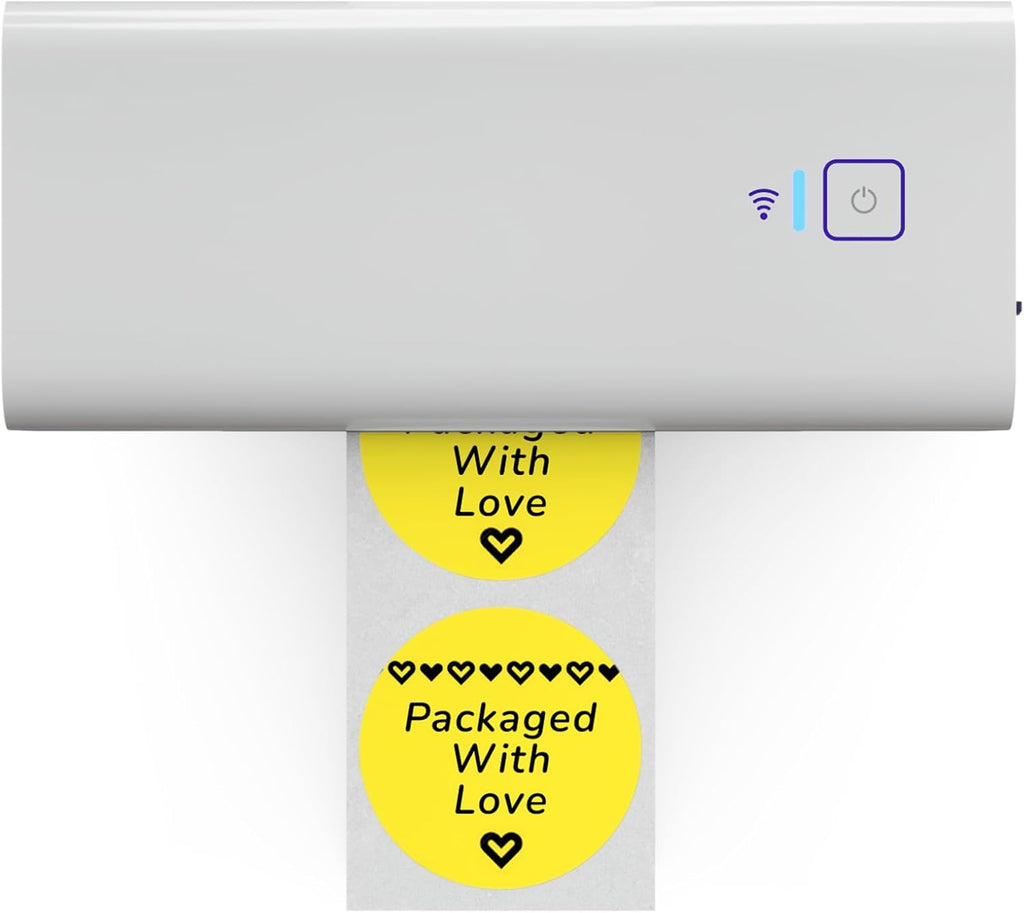 Rollo Circle Thermal Labels 2 Inch - Roll of 1,000 Round Sticker Labels - Multi-Purpose Direct Thermal Printer Stickers 2x2 (Yellow)